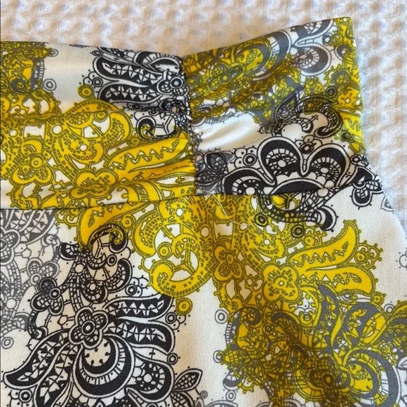 Tranquility by Colorado Clothing A-Line Skirt Set Mini Above Knee Blue Yellow - Picture 8 of 13